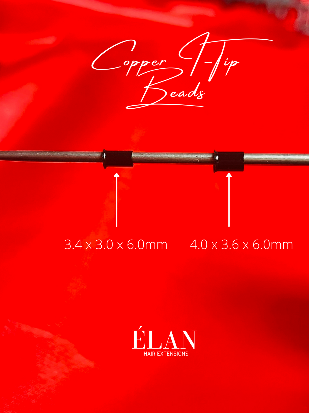 3.6mm Copper I-Tip Beads (No Silicone / Flared Bottom)