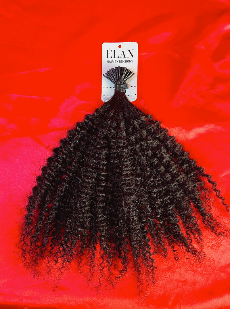 18” Afro Kinky Curly I-Tips (50g Bundle each)